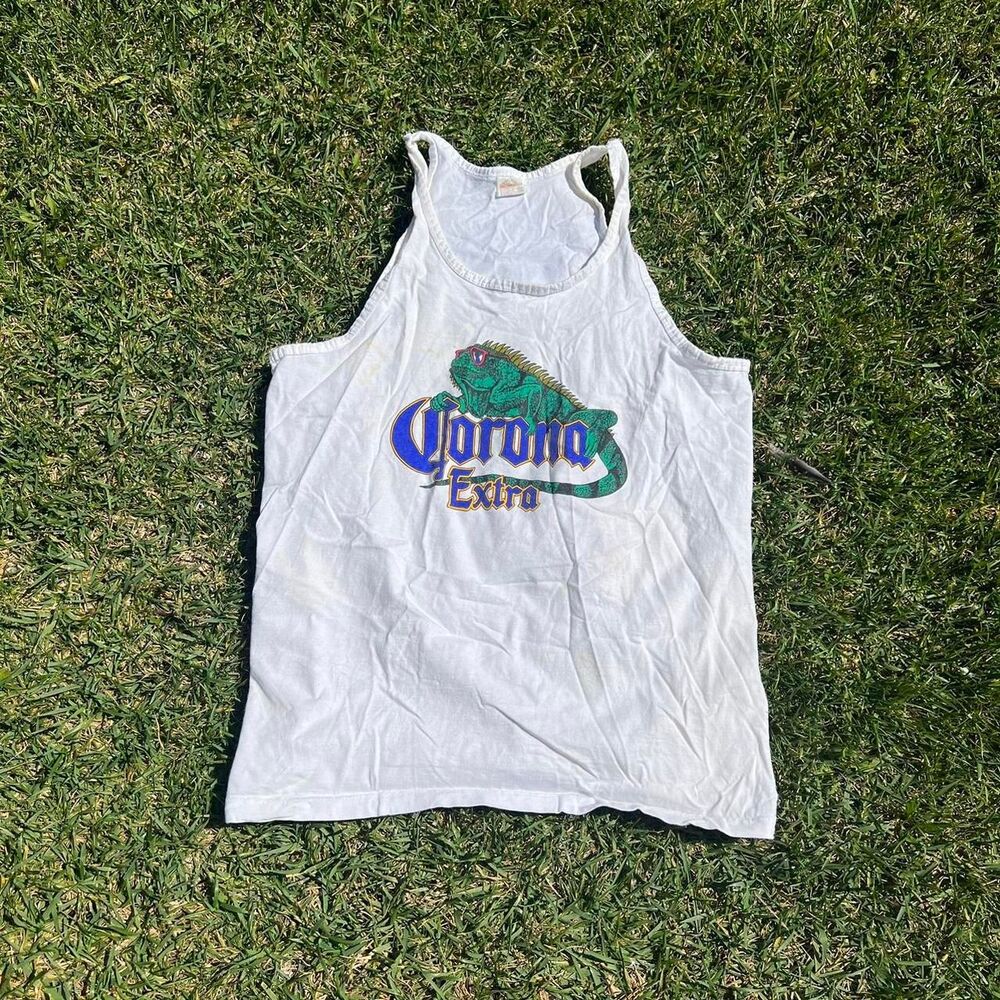 Corona Extra iguana promo tank 2000s mens size L Large